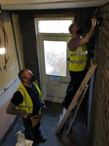 participant and tutor plastering